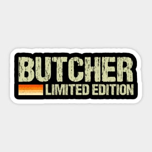 Butcher Butchery Fathers Day Gift Funny Retro Vintage Sticker